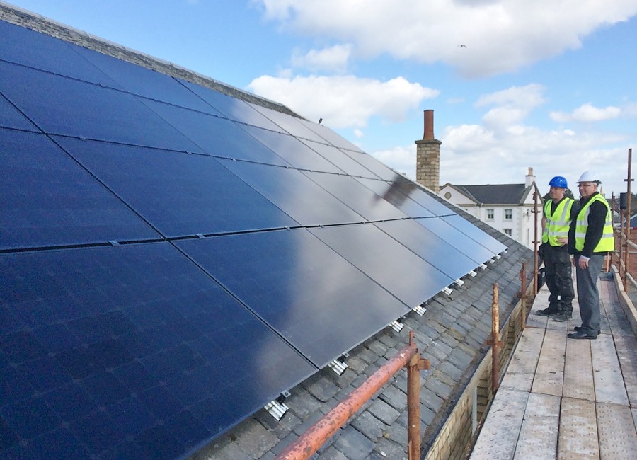 Solar Panels atop Scottish Maritime Museum